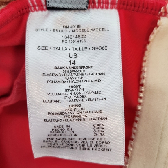 Miraclesuit Asbury Bathing Suit Swimsuit One Piece Coral Pink Size 14 NWOT - Picture 10 of 10